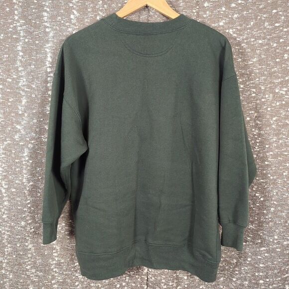 Vintage Limited Jeans Athletic Club Embroidered Green Pullover Sweatshirt Size S - Picture 4 of 5